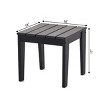 Wooden Outdoor Armchair and Ottoman Set, Classic Lounger Chair for Patio Comfort - Black - 4 of 4