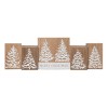 Transpac Wood 14.2 in. Brown Christmas Reversible Seasons Winter Decor - 2 of 3