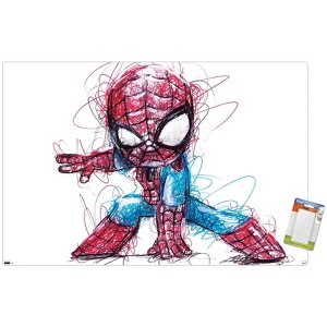 Trends International Marvel Comics - Spider-Man - Sketch Unframed Wall Poster Prints - 1 of 4