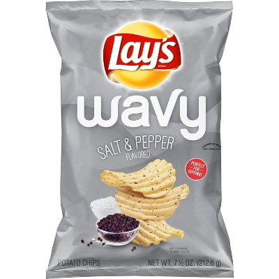 Lays Wavy Salt and Pepper Potato Chips- 7.5oz