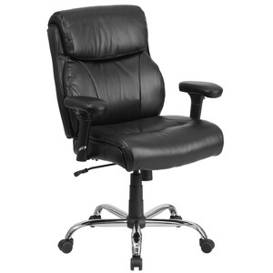 Emma and Oliver 400 lb. Big & Tall Mid-Back Swivel Clean Line Stitch Ergonomic Task Office Chair - 1 of 4