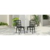 SKRAN Outdoor PE Wicker Patio Dining Chairs Set of 2,Outdoor Rattan chairs for Backyard, Poolside, Garden, GREY - 4 of 4