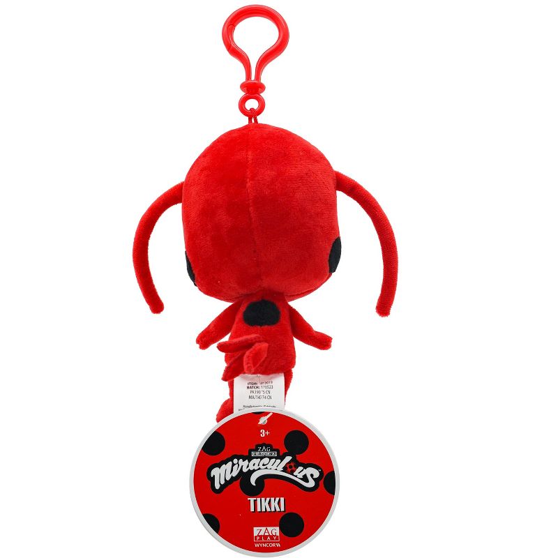 Miraculous Ladybug - Kwami Lifesize 5-inch Plush Clip-on Toy, Super Soft Collectible with Glitter Stitch Eyes and Color Matching Backpack Keychain, 2 of 5