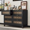 FONTOI Rustic Style Wooden Dresser with 6 Drawers, Storage Cabinet for Bedroom with Handles, Black, 15.75"*33.7"*47.24" - 2 of 4