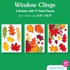 Big Dot of Happiness Fall Leaves Window Clings, Reusable Holiday Window Sticker Decorations, Autumn Leaf Decals, Harvest Party Static Clings - 3 of 4