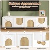 HDZNVF Farmhouse TV Stand with Cable Holes for TVs up to 75 inch, Cream Style Media Console with Rebound Device - 3 of 4