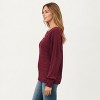 Anna-Kaci Women's Long Sleeve Striped Knit Sweater with Boat Neckline and Relaxed Fit - 3 of 4