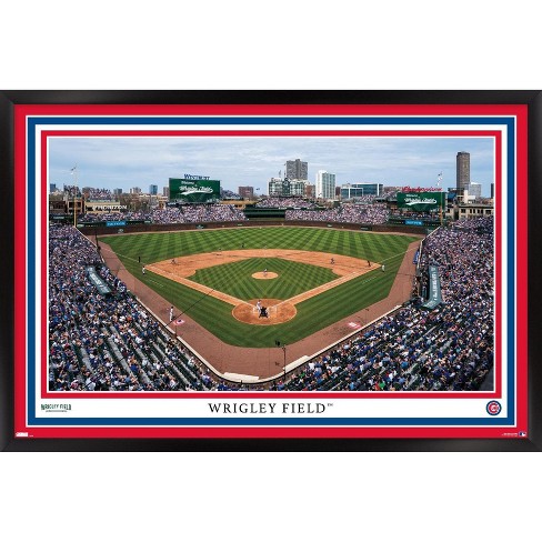 Trends International Mlb Chicago Cubs - Wrigley Field 22 Framed Wall Poster  Prints Black Framed Version 22.375 X 34 : Target