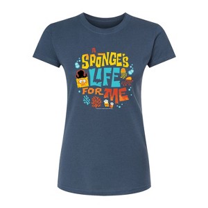 Women's - Spongebob Squarepants - Spongebob: The Search For Squarepants Sponges Life For Me Fitted Graphic T-Shirt - 1 of 4
