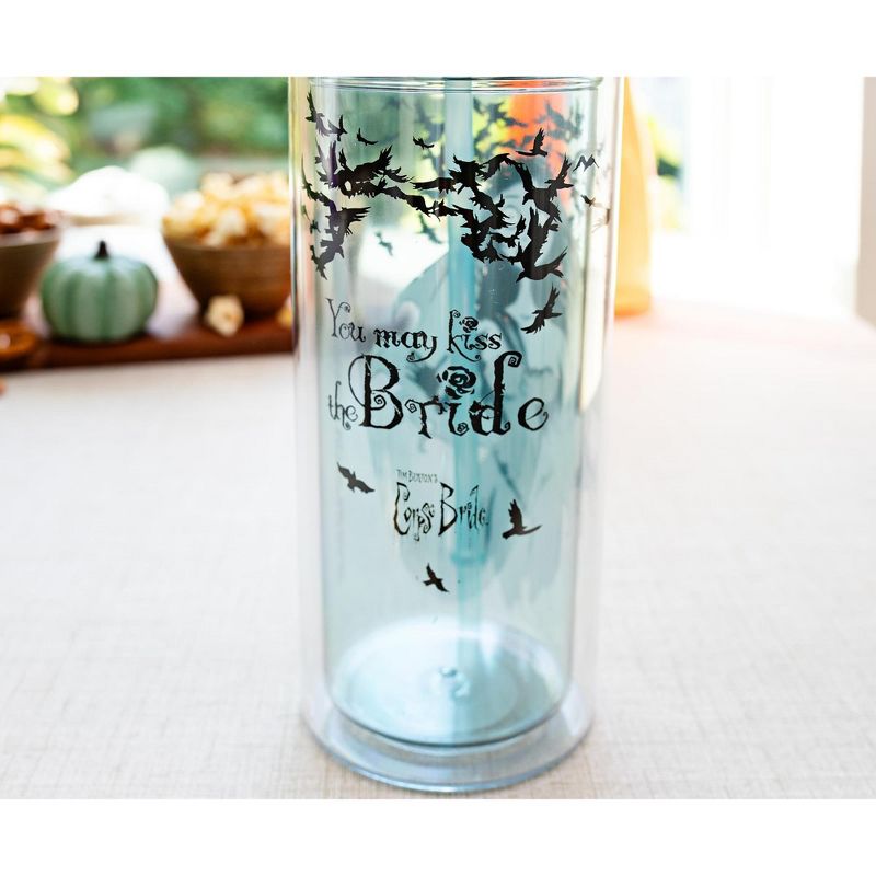 Silver Buffalo Tim Burton's Corpse Bride Emily 20-Ounce Carnival Cup With Lid and Straw, 5 of 7