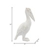 Figurine Ceramic Ceramic Distressed Texture Pelican Design 14" White Coastal Decor for Home Office Bedroom Living Room - 3 of 4
