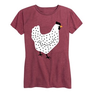 Women's - Instant Message - Spotted Chicken Short Sleeve Graphic T-Shirt - 1 of 4