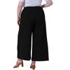 Agnes Orinda Women's Plus Size Wide Leg High Rise Casual Flowy Palazzo Pants With Pockets - 4 of 4