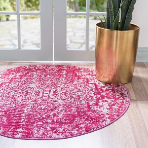 Unique Loom  Charm Unicorn Area Rug - 1 of 4