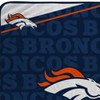 NFL Denver Broncos Diagonal Ghost Checker Double Sided Ultra Cozy Blanket - 2 of 3