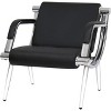 Kinsuite 1-seat Waiting Room Chairs -Airport Bank Guest Black PU Leather - 3 of 4