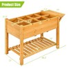 Costway Raised Garden Bed Elevated Planter Box Kit w/8 Grids & Folding Tabletop - 2 of 4