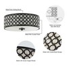 Parrot Uncle 14" Modern Black Flush Mount Ceiling Light Drum Light - 2 of 4