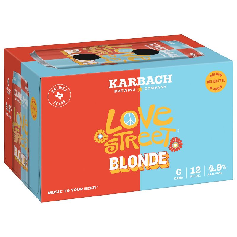 Karbach Love Street Blonde Beer - 6pk/12 fl oz Cans, 3 of 12