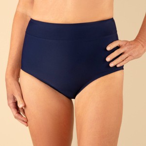 Lands' End Women's Banded Bikini Bottom with Tummy Control - 1 of 3