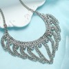 SOHI Women's Crystal Silver The Crùn Statement Necklace - 3 of 4