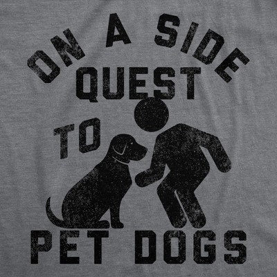 Мужские футболки Crazy Dog T-Shirts, Inc. Mens Funny T Shirts On A Side Quest to Pet Dogs Sarcastic Puppy Graphic Tee for Men - Crazy Dog Men's T Shirt For Dog Lovers Dark Grey XL — фото 2
