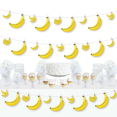 Big Dot of Happiness Let's Go Bananas - Tropical Party DIY Decorations - Clothespin Garland Banner - 44 Pieces