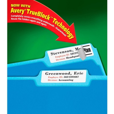 Avery White Extra Large Self-Adhesive File Folder Labels, 450-Pack