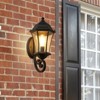 DOMETOUR 1-Pack Vintage Wall-Mounted Outdoor Lantern Light – Elegant Black Metal Sconce for Porch, Patio, and Garden Lighting (Bulb Not Included) - 2 of 4