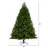 Nearly Natural 7-ft Oregon Spruce Artificial Christmas Tree with 850 Warm White (Multifunction) - 2 of 4