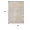 Beige and White Abstract Non Skid Area Rug - 3 of 4