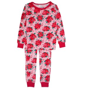 RuffleButts SoftSnooze Girls Holiday Ruffle Long Sleeve Pajama Set - 1 of 2