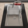 Cobbe Black 32" Drop-in Kitchen Sink, Stainless Steel 2-Hole Deep Single Bowl Sink Basin - 4 of 4