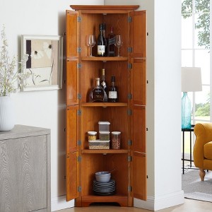 Racxily 4-Tier Corner Pantry Cabinet, 72" Tall Storage with 8 Doors & Shelves for Kitchen & Living Room. - 1 of 4