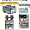 Attop 6 Pack Thicken Sturdy Clear Shoe Storage Boxes–Magnetic Door, Stackable Foldable Space-Saving Organizer for Sneaker/Boot, Durable Plastic White - 4 of 4