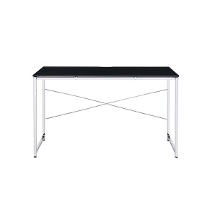 HomeRoots 47" Black and Silver Writing Desk - 1 of 4