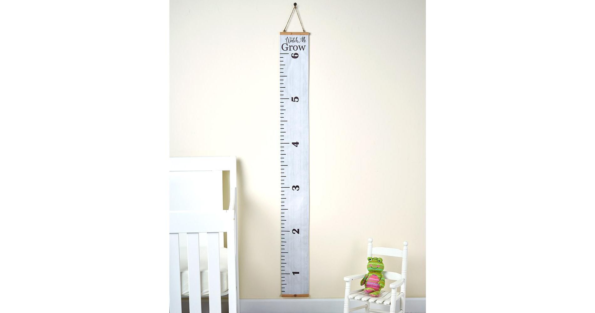 Sentiment Ruler Growth Chart - Child Height Tracker - Watch Me Grow - White