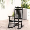 Traditional Wooden High-Back Rocking Chair for Porch, Indoor/Outdoor - 2 of 4