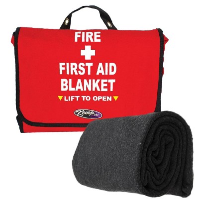 Kemp First-Aid Blanket Bag, Travel Essentials for Safety & Emergency - with 80% Wool Blanket Included