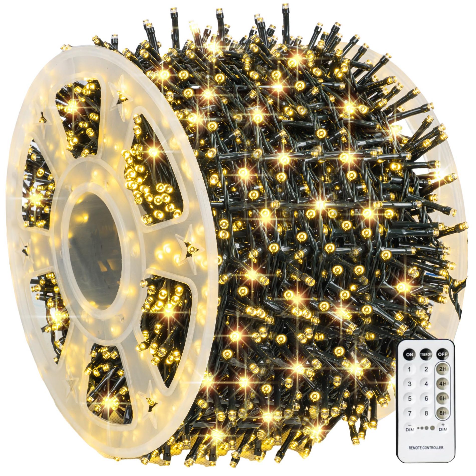 Dazzle Bright 1000 LED 328 FT Christmas String Lights Fairy Light Warm White