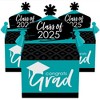 Big Dot of Happiness Teal Grad - Best is Yet to Come - Treat Box Party Favors - 2025 Turquoise Graduation Party Goodie Gable Boxes - Set of 12 - 2 of 4