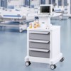 VEVOR 4 Tiers Lab Carts, Lab Utility Cart with 3 Drawers & 1 Top Tray, Mobile Medical Cart with ABS Material, Lab Rolling Cart - 2 of 4