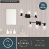 VAXCEL Park Ridge Transitional Bathroom Vanity Lighting Fixture, Clear Cylinder Glass Shade - 4 of 4