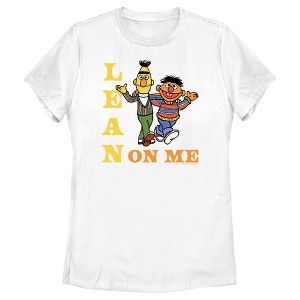 Women's Sesame Street Bert and Ernie Lean On Me T-Shirt - 1 of 4