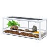 OiiBO 20Gallon Full Reptile Glass Terrarium, Double Hinge Door Reptile Terrarium 30" x 12" x 12" - image 2 of 4