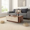 Kumasinova Coffee Table with 2 Drawers,Modern Center Table for Living Room,Bedroom,Meeting Room,Brown - 4 of 4