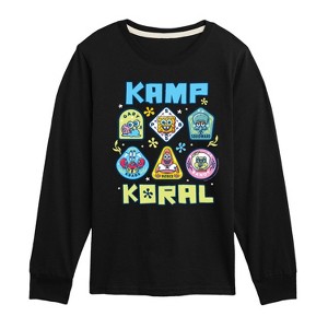 Boys' - SpongeBob SquarePants - Kamp Koral Kamp Koral Patches Long Sleeve Graphic T-Shirt - 1 of 4