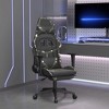 vidaXL Gaming Chair with Footrest, Black and Camouflage, Faux Leather - 2 of 4