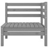vidaXL 3 Piece Patio Lounge Set Gray Solid Pinewood - 4 of 4