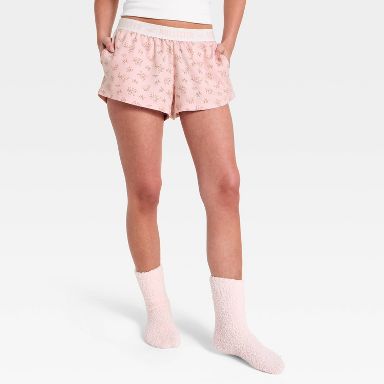 Women's Floral Sleep Shorts - Pink Floral XXS The Hollister Collection at Target